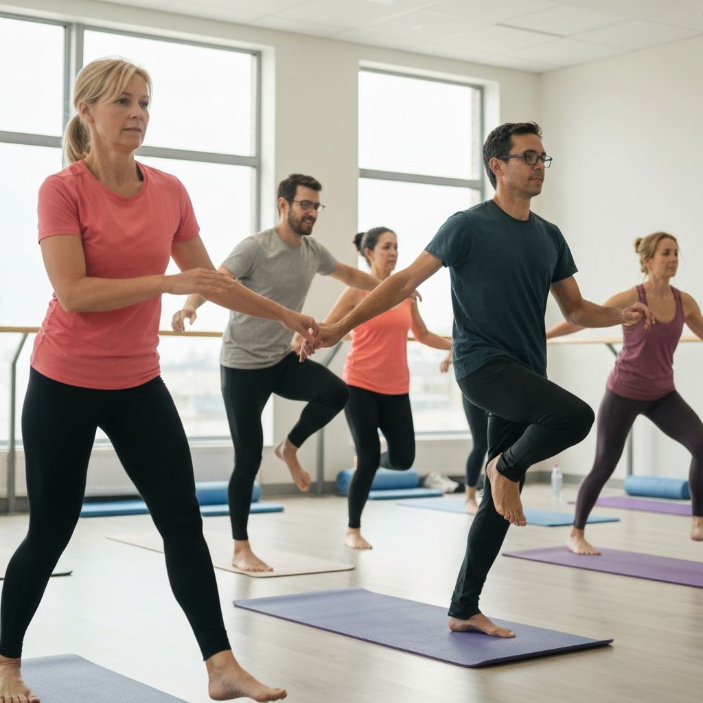 Group movement class with participants